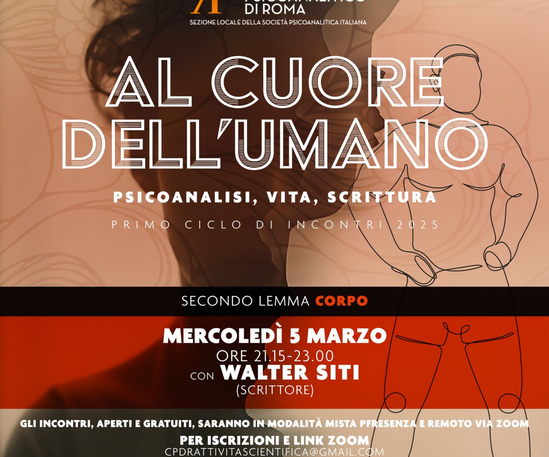 5 marzo ore 21.15 - 23.00 Ciclo "Al cuore dell’umano" Secondo lemma: Corpo